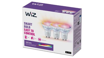 GU10/GZ10 - PH 8720169076662 WiZ SET 3x LED skleněná žárovka GU10 4,7W 400lm 2200-6500K RGB IP20, stmívatelná - PHILIPS