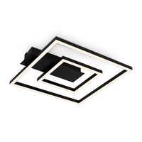 Hranatá - BRILO 3772015 LED stropní svítidlo, 32 cm, 22W, 100lm, černá - BRILO