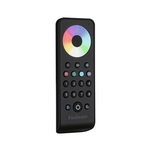 Ovladače pro vícebarevné LED pásky, RGB, RGBW - P 78473 Pro dálkový ovladač RGBW DC2x1.5V černá - PAULMANN - foto 1