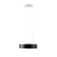 Kruhová - OS ERI71359 ERIS LEC3 závěsné skleněné svítidlo bílá / černá IP40 3000/4000 K 24W LED - OSMONT