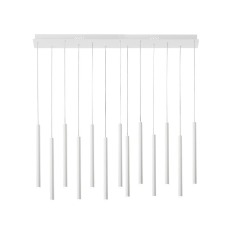 Dekorativní - FAN LED-PYPE-SQ13-BCO Závěsné svítidlo LED PYPE bílá 65 W 6110 lm CCT 107,5 x 200 cm - FANEUROPE - foto 1