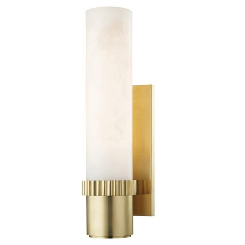 Dekorativní - HVLG 1260-AGB-CE Nástěnné svítidlo ARGON staromosaz/alabastr E27 1x75W - HUDSON VALLEY - foto 1