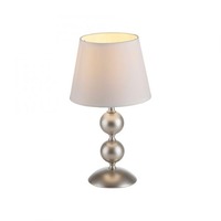 Stolní lampy dekorační - LD 14194-97 SIENA stolní lampa krémová bronzová s bílým textilním stínítkem šňůrový vypínač - JUST LIGHT