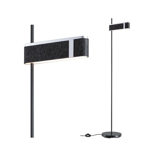 Stojací lampy - P 79988 LED stojací svítidlo 3-krokové-stmívatelné Jagun 2700K 20,4W antracit plsť/umělá hmota/kov - PAULMANN - foto 1