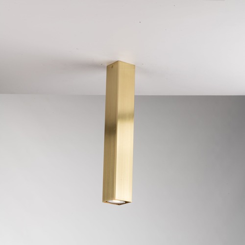Downlight - FAN I-FLUKE-PLQ40 ORO Stropní svítidlo Fluke, hranaté, zlaté, 1 x GU10, 6 x 6 x 40 cm - FANEUROPE - foto 1