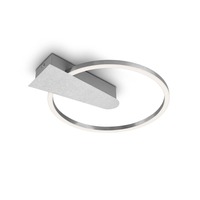 Kruhová - BRI 3542-018 LED stropní svítidlo, pr. 29,5 cm, 12 W, hliník-chrom - BRILONER