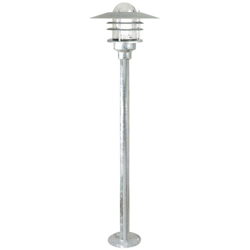 Sloupková - NOR 74528031 Venkovní sloupkové svítidlo Agger 1x60W E27 galvanizovaná čirá - NORDLUX - foto 1