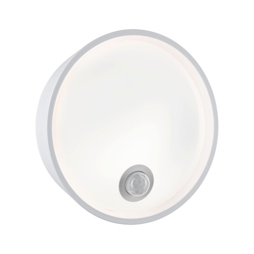 Nástěnná - P 94699 LED venkovní nástěnné svítidlo Platomo pohybové čidlo IP44 kruhové 180mm 3000K 14,5W 230V bílá umělá hmota - PAULMANN - foto 1