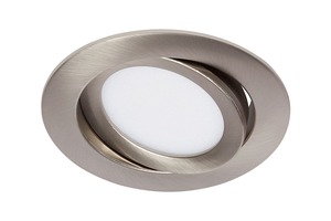 Kruhová - BRI 7114-412 LED vestavné svítidlo, pr. 10,6 cm, 7 W, matný nikl - BRILONER