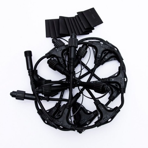 Příslušenství - DLED EF111T DECOLED T rozbočovač, 11 výstupů, černý, IP44 - foto 1