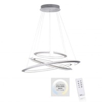 Kruhová - PN 2493-55 ALESSA LED závěsné svítidlo kruhové v barvě oceli s nastavitelnou barvou světla a funkcí stmívání 2700-5000K - PAUL NEUHAUS