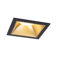 Koupelnová - P 93129 LED vestavné svítidlo 3-krokové-stmívatelné Cole Coin základní sada IP44 hranaté 88x88mm Coin 3x6W 230V stmívatelné 2700K černá/zlatá mat - PAULMANN