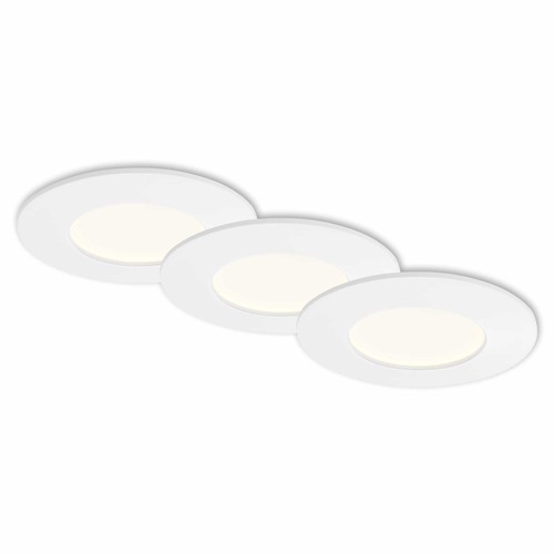 Kruhová - BRI 7282-036 3ks sada LED vestavné svítidlo, pr. 8,5 cm, 6 W, bílé - BRILONER - foto 1