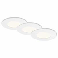 Kruhová - BRI 7282-036 3ks sada LED vestavné svítidlo, pr. 8,5 cm, 6 W, bílé - BRILONER
