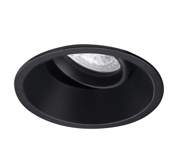 Kruhová - CEN KLRCON-NE KLAK ROUND CONICAL vestavné nastavitelné svítidlo GU10 černá - CENTURY - foto 1