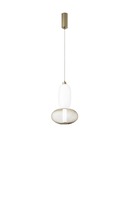 Subtilní - FAN LED-INKAS-S2-ORO Závěsné LED svítidlo Inkas (zlaté, sklo) 16 W, 1860 lm, CCT 3000 / 3500 / 4000 K, 25 x 215 cm - FANEUROPE