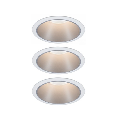 Koupelnová - P 93410 Vestavné svítidlo LED Cole 3x6,5W bílá/stříbrná mat 3-krokové-stmívatelné 2700K teplá bílá - PAULMANN - foto 1