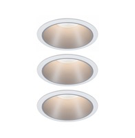 Koupelnová - P 93410 Vestavné svítidlo LED Cole 3x6,5W bílá/stříbrná mat 3-krokové-stmívatelné 2700K teplá bílá - PAULMANN