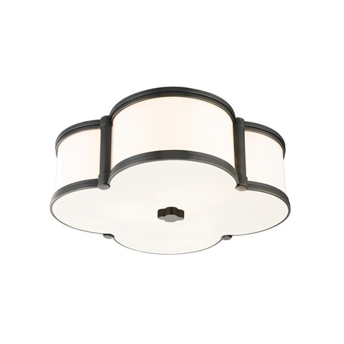 Dekorativní - HVLG 1216-OB-CE Stropní svítidlo CHANDLER ocel/sklo starobronz/bílá E27 3x40W - HUDSON VALLEY - foto 1