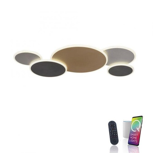 Smart Home Paul Neuhaus - PN 8008-70 Paul Neuhaus LED nástěnné svítidlo Q-PIATO vícebarevné 5 ramenné kruhové Smart Home ZigBee 2700-5000K - PAUL NEUHAUS - foto 1