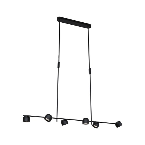 Vícečetná - P 79774 LED závěsné svítidlo 3-krokové-stmívatelné Puric Pane Effect 6x6,5 / 1x4,5W černá - PAULMANN - foto 1