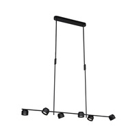 Vícečetná - P 79774 LED závěsné svítidlo 3-krokové-stmívatelné Puric Pane Effect 6x6,5 / 1x4,5W černá - PAULMANN