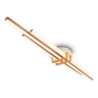 Podélná - BRILO 3951034 BRILONER Tinka stropní svítidlo 98x16 cm - 30W, 3000lm, LED, teplá bílá, kávová 3951034