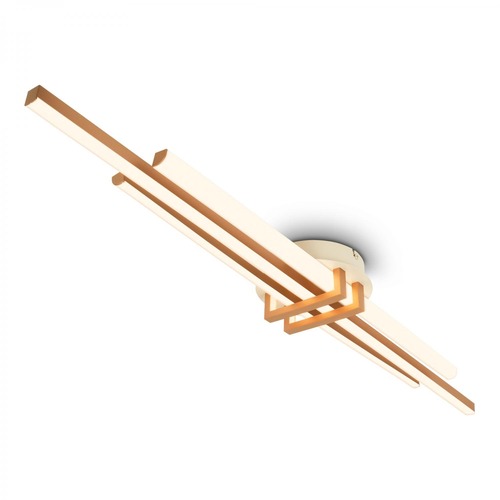 Podélná - BRILO 3951034 BRILONER Tinka stropní svítidlo 98x16 cm - 30W, 3000lm, LED, teplá bílá, kávová 3951034 - foto 1