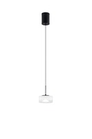 Válec - FAN LED-EMILY-S1 Závěsné svítidlo Emily bílá, sklo + kov, 8 W, CCT 2700–3200–4000 K, pr. 15 x dl 150 cm - FANEUROPE