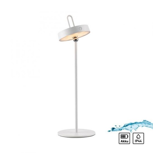 Na stůl - LD 19310-16 AMAG LED stolní lampa bílá na baterie dotykový stmívač ochrana proti stříkající vodě USB 2700K - JUST LIGHT - foto 1