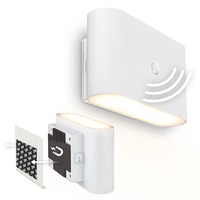 Nepřímé osvětlení - BRI 3878016 Chat nástěnné svítidlo - 3W, 270lm, bezdrátová, LED, s pohybovým čidlem, bílé - BRILONER