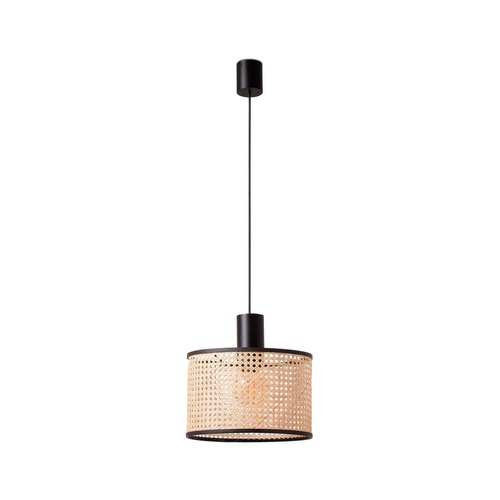 Válec - FARO 64315-48 MAMBO 320 závěsné svítidlo, černá/ratan, pr.320 - FARO - foto 1