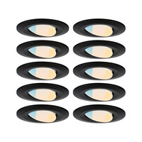 Koupelnová - P 98198 LED vestavné svítidlo Calla 10ks sada IP65 kruhové 90mm 30° 10x5W 230V CCT černá mat - PAULMANN