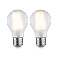 E27 - P 28642 LED žárovka 7 W E27 mat teplá bílá 2ks-sada - PAULMANN