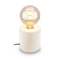 Stolní lampy dekorační - BRILO 7658016 Tubo stolní lampička - s vypínačem, E27 patice, max. 10W, bílá - BRILO