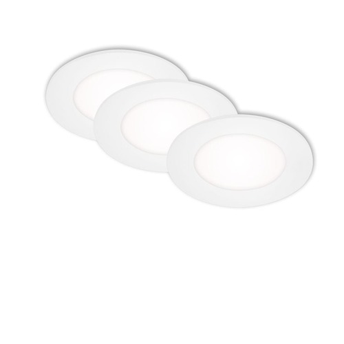 Kruhová - BRI 7125436 AKCE - 3ks sada LED vestavná svítidla pr. 8,6 cm 3x 3W bílé (starý kód: BRI 7125-436) - BRILONER - foto 1
