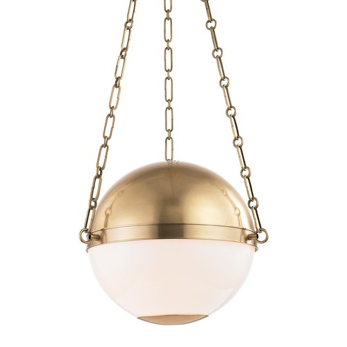 Koule - HVLG MDS750-AGB-CE Závěsné svítidlo SPHERE NO. 2 mosaz/sklo staromosaz/opál E27 2x40W - HUDSON VALLEY - foto 1