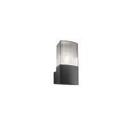 Nepřímé osvětlení - FAN I-DARK-AP1 Nástěnné svítidlo Dark, hliník/antracit, 1 x E27, difuzor PC Fumé, IP54 - FANEUROPE