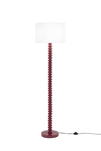 Stojací lampy - FAN I-SULTAN-PT-ROS Stojací lampa Sultan (červená + samet) kov + samet, 1 x E27, 15 W; lampa pr. 40 x 20 cm, konstrukce 40 x 158 cm - FANEUROPE - foto 1