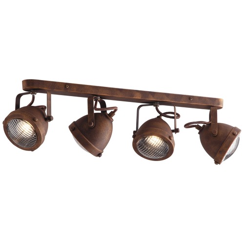 Bodová - FAN I-HABANA-AP4 Nástěnné svítidlo Habana, rezavé, 4 x GU10, 64,5 x 11,6 x 15,5 cm - FANEUROPE - foto 1