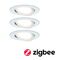 Kruhová - P 5140 Smart Home Zigbee set Smart Home Zigbee 3.0 vestavné svítidlo Nova Coin + Zigbee Cephei výklopné kruhové 84mm 50° Coin 3x6W 230V 2700K bílá mat - PAULMANN