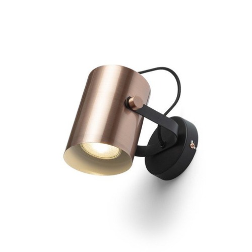 Bodová - RED R13612 HAREN přisazená měď/černá 230V E27 15W - RED - DESIGN RENDL - foto 1