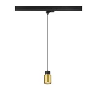 Svítidla - LA 1008276 PURI 2.0 Tube 3~ závěsné světlo, GU10, délka závěsu 200cm, 1x max. 6W, černá/zlatá - BIG WHITE (SLV)