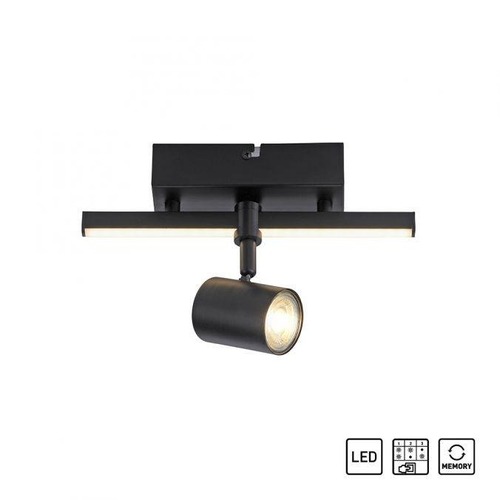 Bodová - PN 6523-18 BARIK LED stropní svítidlo 1 ramenné s LED černá otočné s paměťovou funkcí 3000K - PAUL NEUHAUS - foto 1