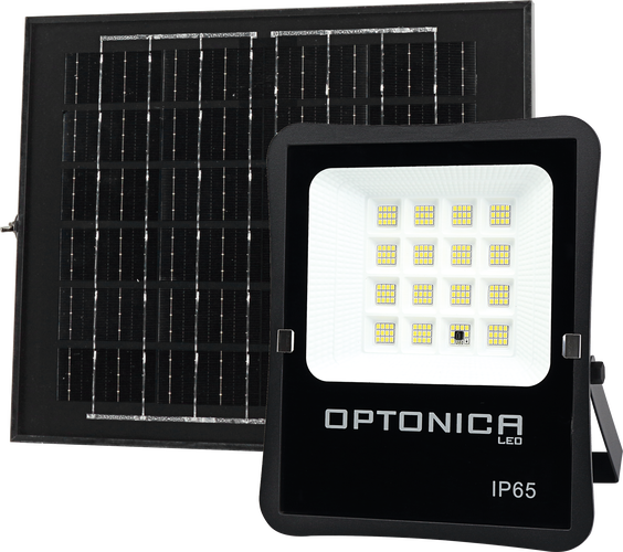 Solární světlomet - LED SMD světlomet se solárním panelem 6V/16W - foto 1