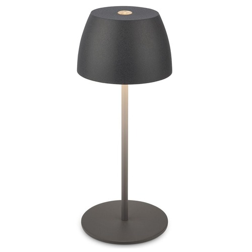 Stolní lampy dekorační - BRILO 7503015 LED nabíjecí stolní lampička Serina Mini, bezdrátová, 20cm, IP44, 2,5W, stmívatelné, dotykový vypínač, antracit - BRILO - foto 1