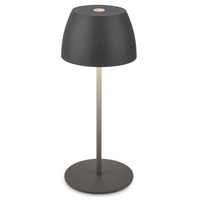 Stolní lampy dekorační - BRILO 7503015 LED nabíjecí stolní lampička Serina Mini, bezdrátová, 20cm, IP44, 2,5W, stmívatelné, dotykový vypínač, antracit - BRILO