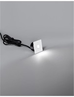 Zapuštěná - NV 9045514 Venkovní zapuštěné svítidlo do zdi PASSAGGIO bílý hliník LED 1W 3000K 3V IP54 délka kabelu 1.80m použijte driver 9020170 - NOVA LUCE