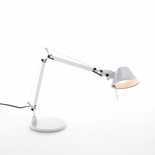 Stolní lampy pracovní - AR 0011820A Tolomeo Micro stolní lampa - lesklá bílá - tělo lampy + základna - ARTEMIDE - foto 1