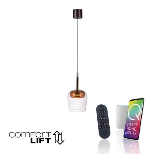 Dekorativní - PN 2741-20 AKCE - LED závěsné svítidlo Q-KON 1-ramenné měď Smart Home s aplikací ZigBee 2700-5000K - PAUL NEUHAUS - foto 1